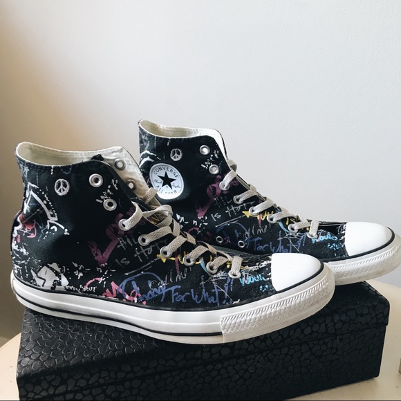 converse high tops graffiti